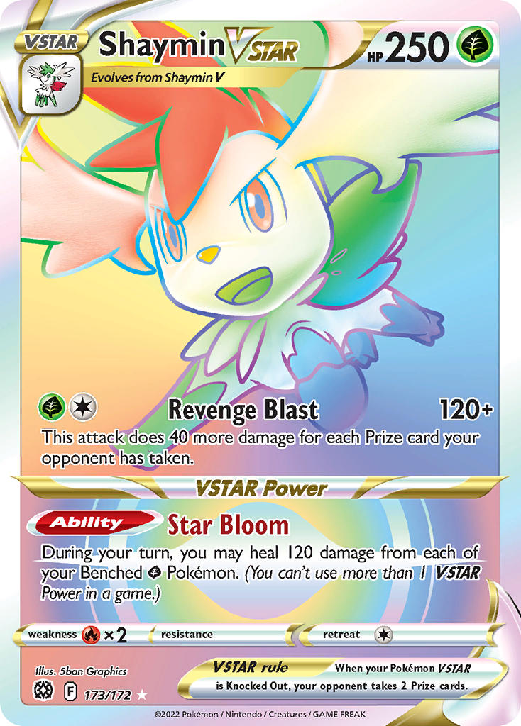 Shaymin VSTAR 173/172 Rainbow Secret Rare VSTAR