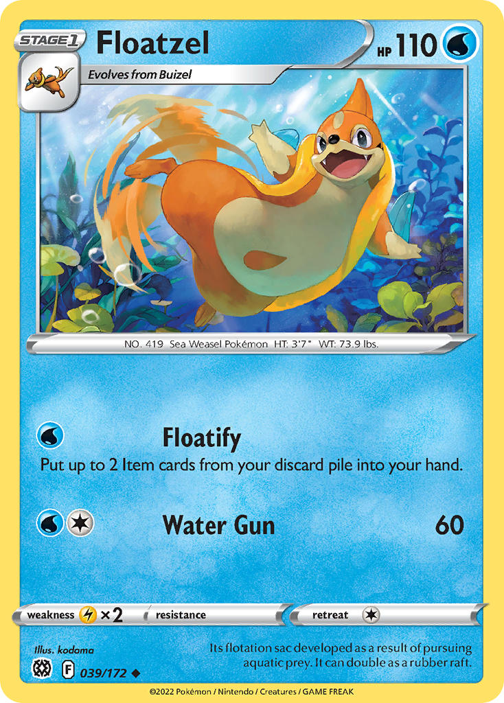 Floatzel 39/172 Reverse Uncommon