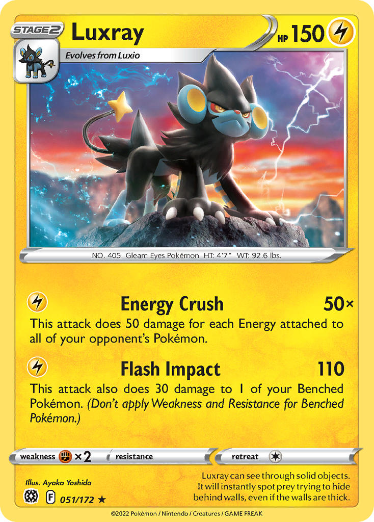Luxray 51/172 Reverse Rare
