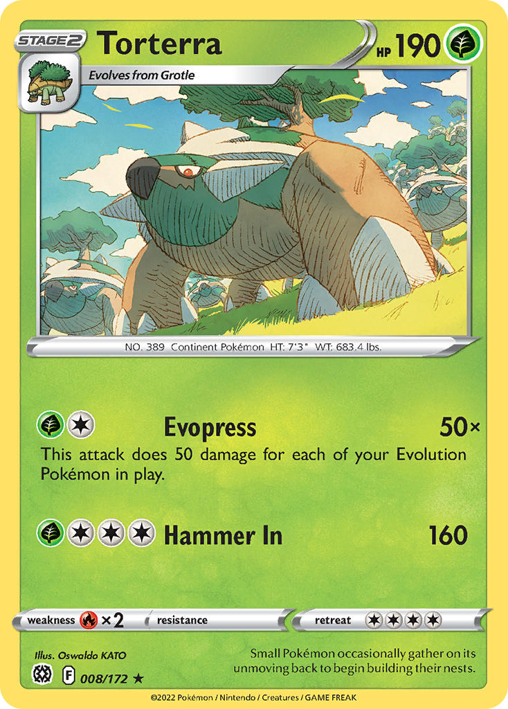 Torterra 8/172 Holo Play! Pokémon Stamp Prize Pack Series 2 Exclusive