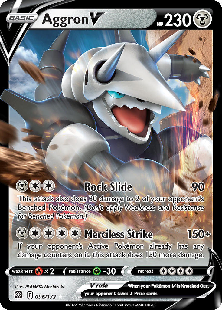 Aggron V 96/172 Holo Rare V