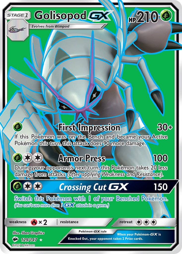 Golisopod GX 129/147 Holo Ultra Rare GX - MissingNo.