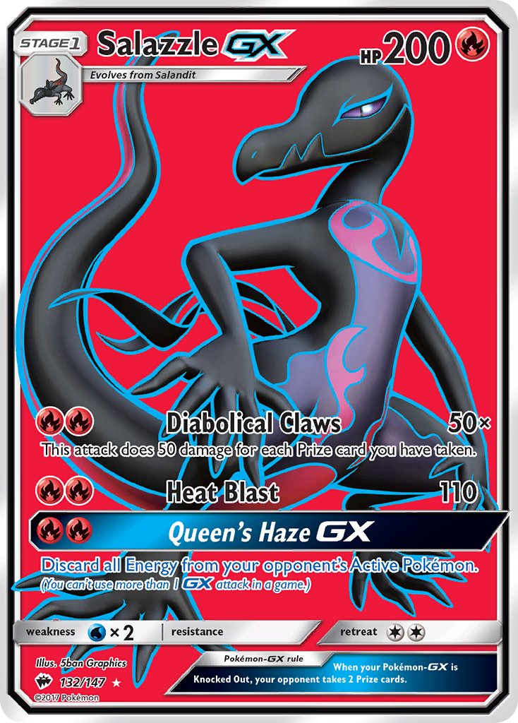 Salazzle GX 132/147 Holo Ultra Rare GX - MissingNo.