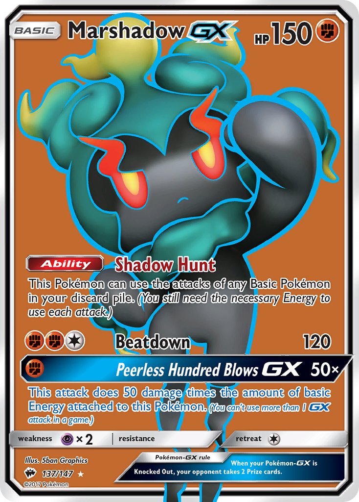 Marshadow GX 137/147 Holo Ultra Rare GX - MissingNo.