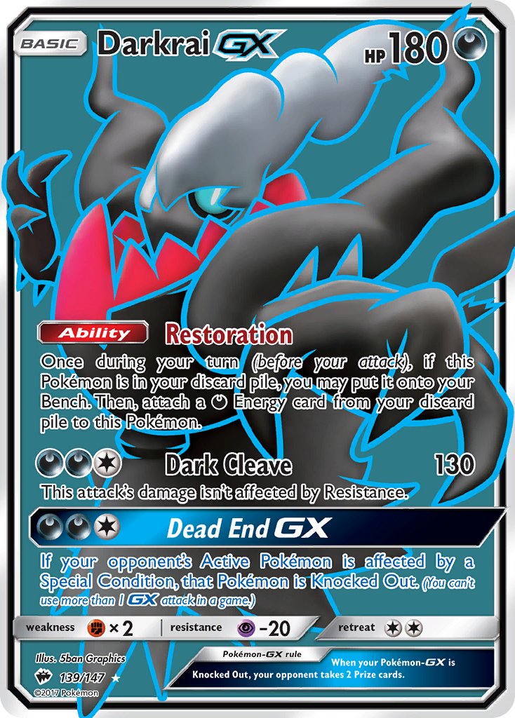 Darkrai GX 139/147 Holo Ultra Rare GX - MissingNo.