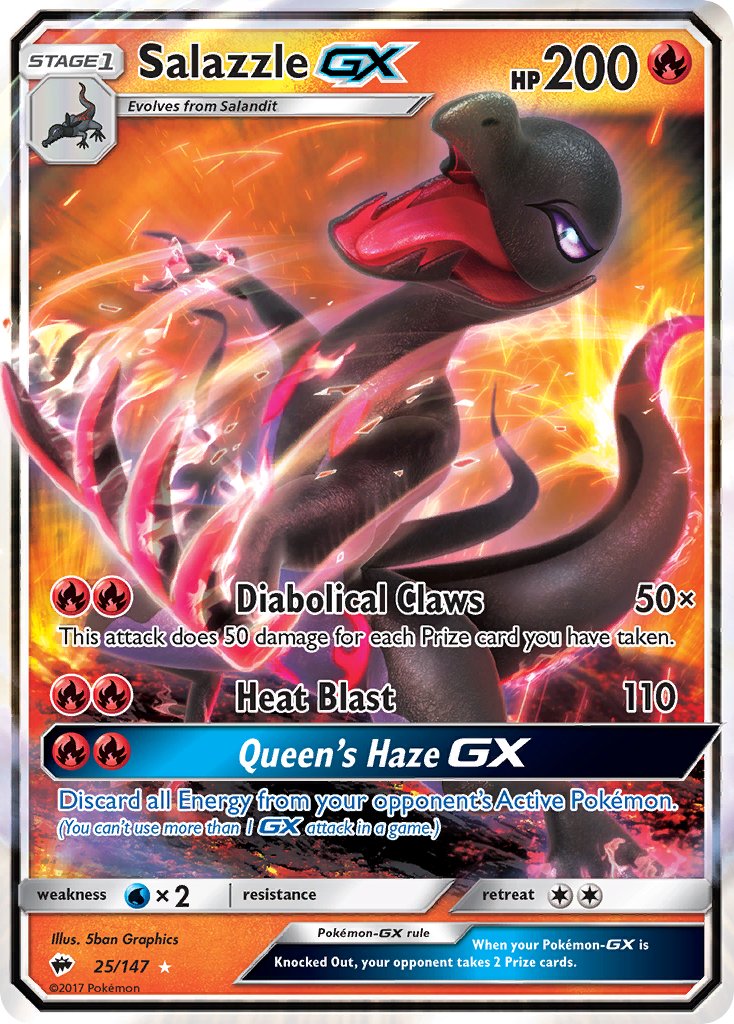 Salazzle GX 25/147 Holo Rare GX - MissingNo.