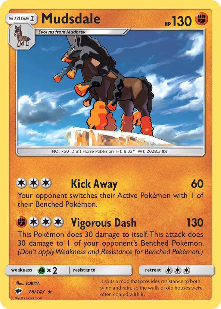 Mudsdale 78/147 Non-Holo Rare - MissingNo.