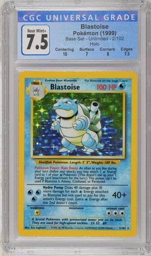 Blastoise Holo 2 CGC 7.5 - MissingNo.