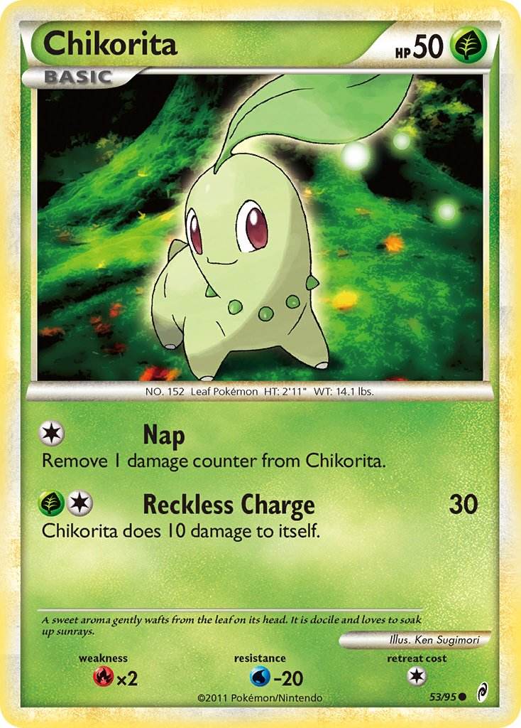 Chikorita 53/95 Reverse Common - MissingNo.