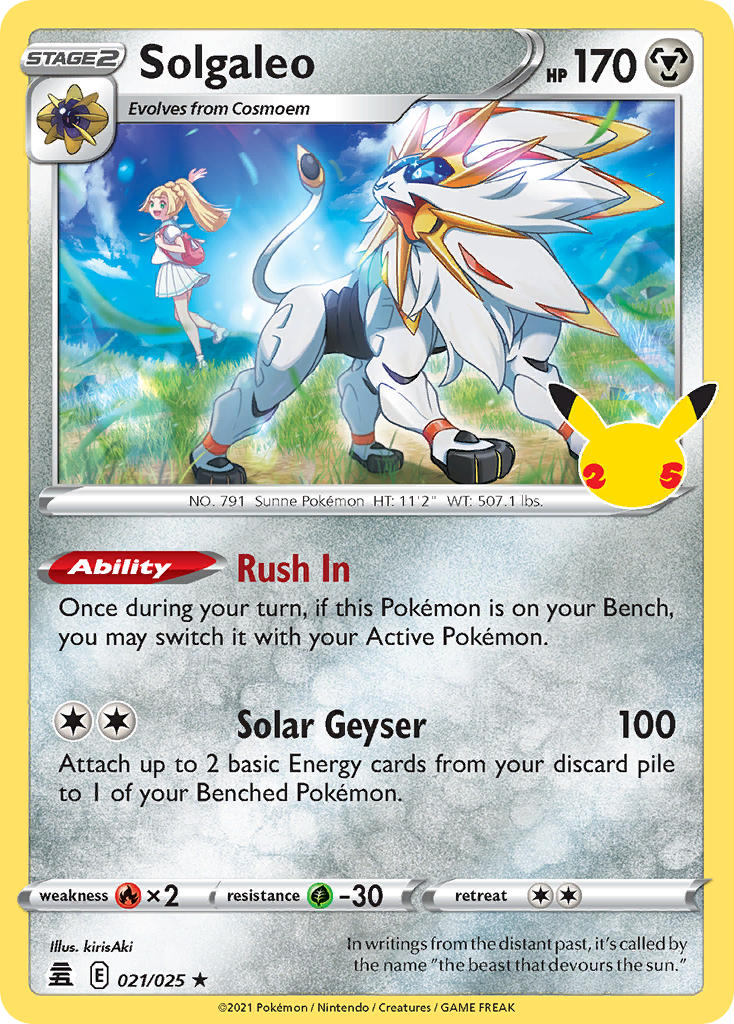 Solgaleo 21/25 Holo Rare