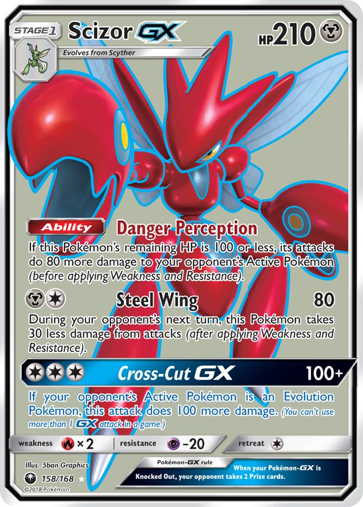 Scizor GX 158/168 Holo Ultra Rare GX - MissingNo.