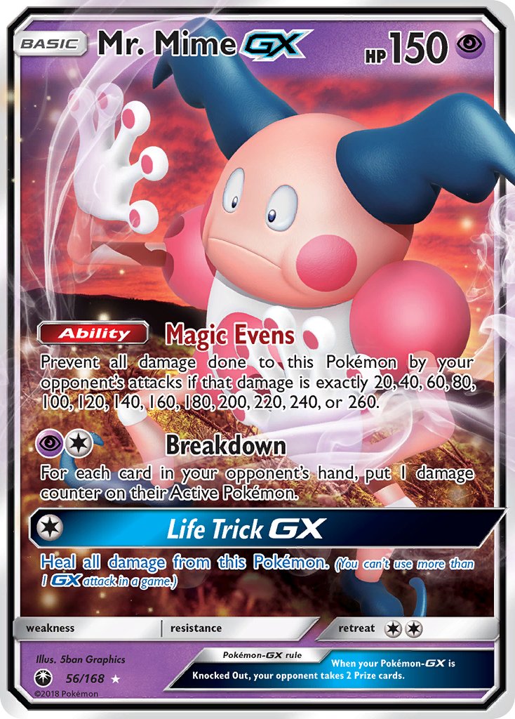 Mr. Mime GX 56/168 Holo Rare GX - MissingNo.