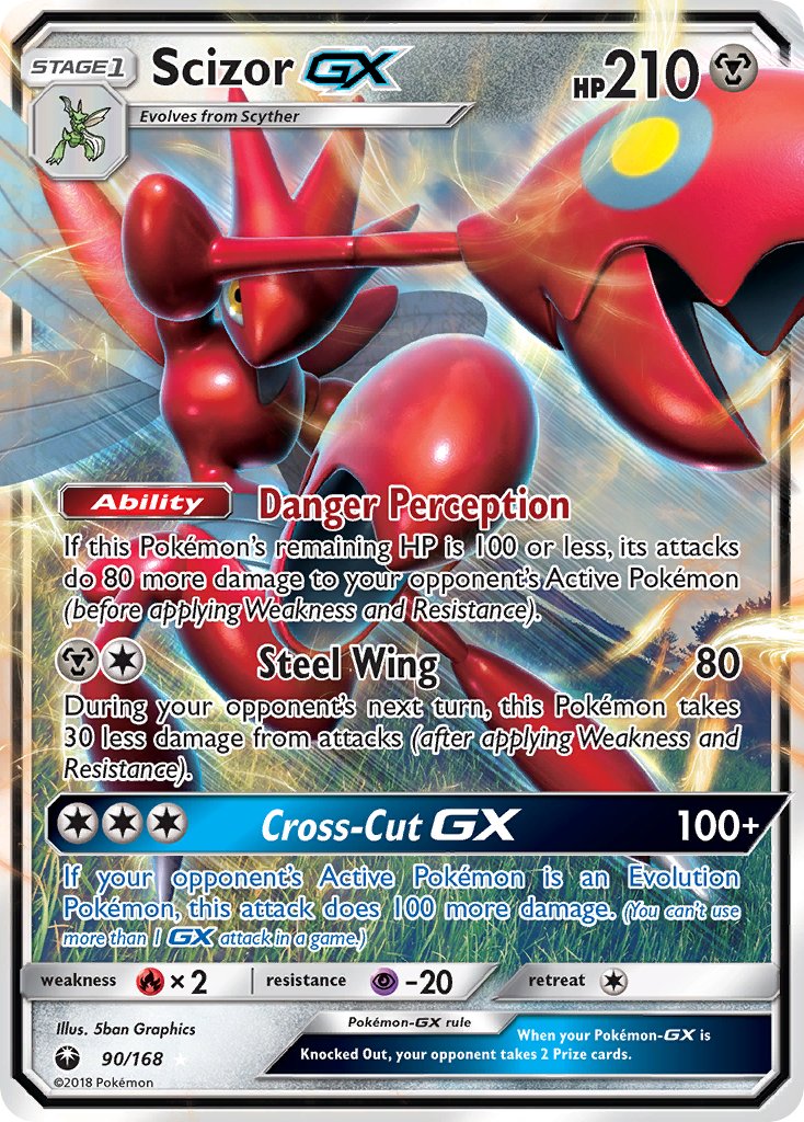 Scizor GX 90/168 Holo Rare GX - MissingNo.