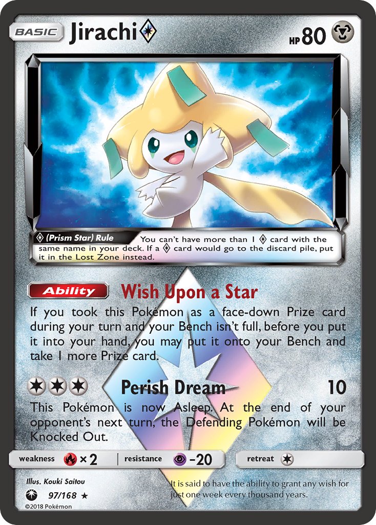 Jirachi Prism Star 97/168 Holo Rare Prism Star - MissingNo.