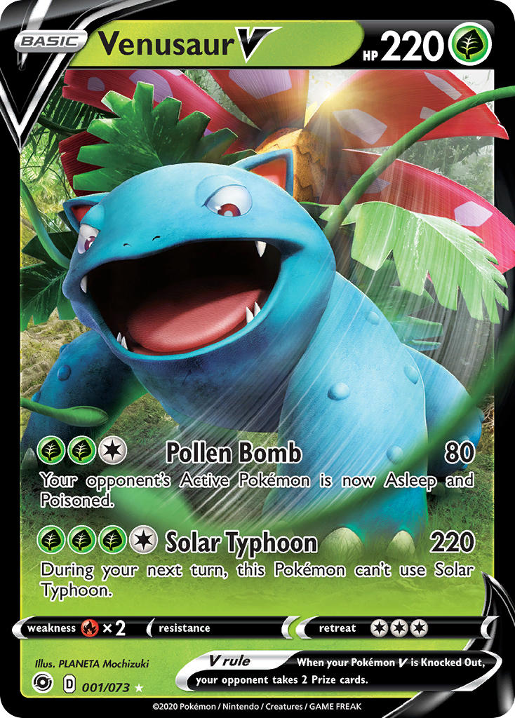 Venusaur V 001/073 Holo Rare V - MissingNo.