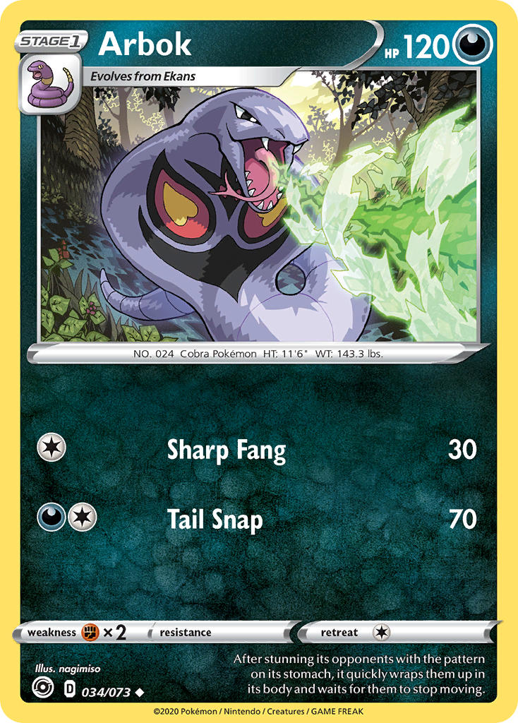 Arbok 034/073 Reverse Uncommon - MissingNo.