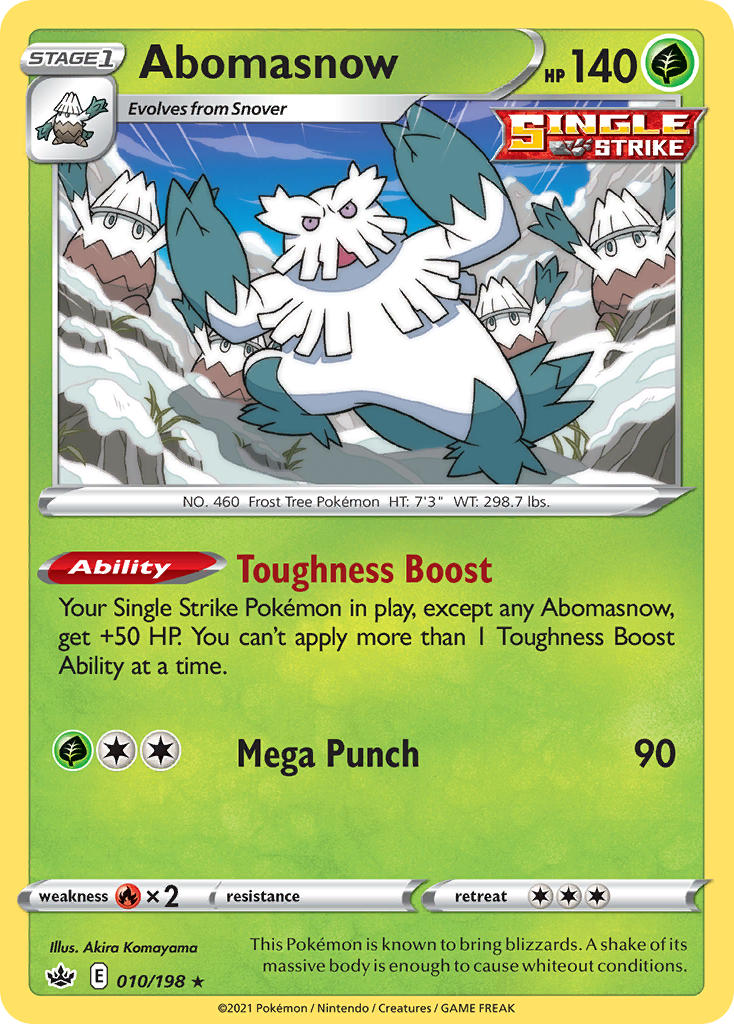 Abomasnow 10/198 Non-Holo Rare