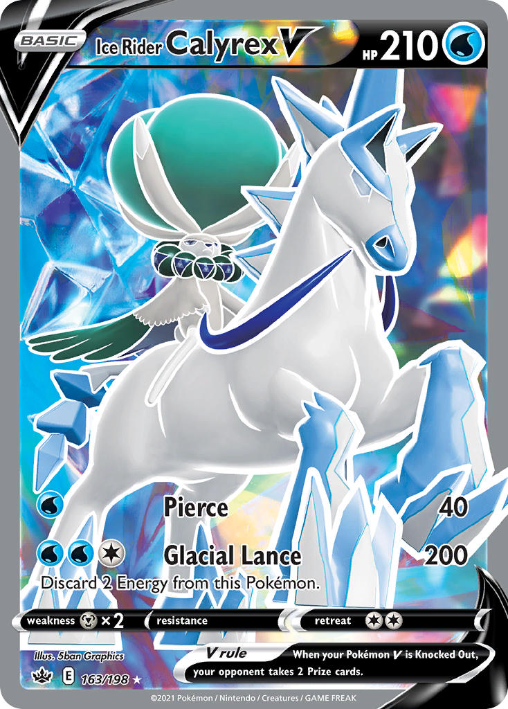 Ice Rider Calyrex V 163/198 Holo Ultra Rare V