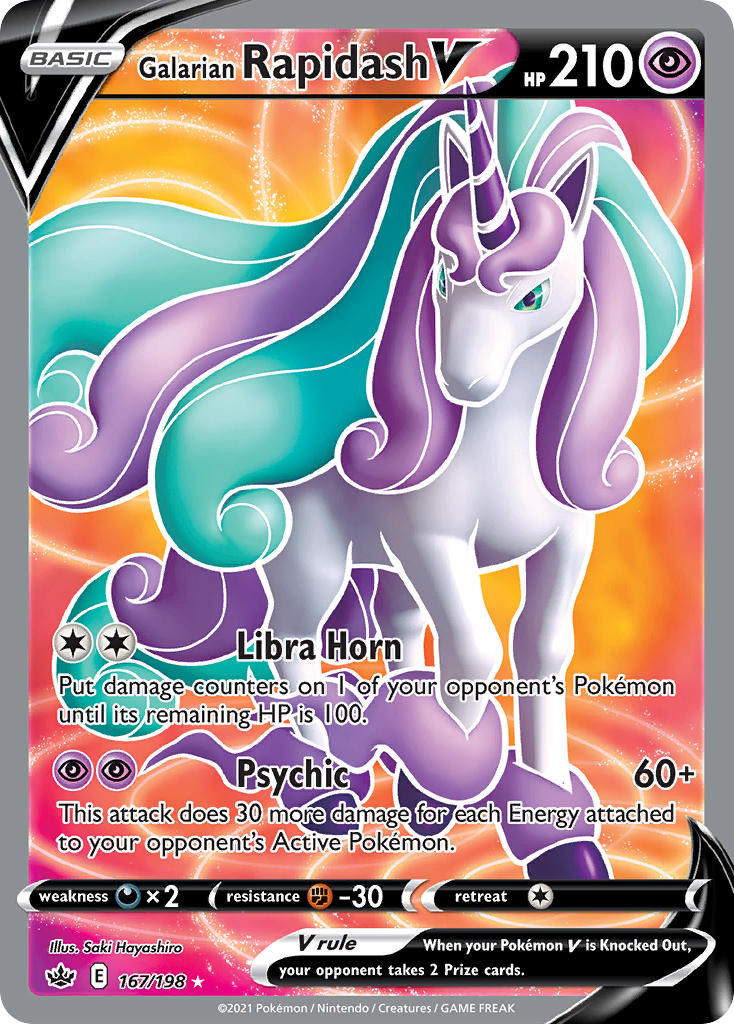 Galarian Rapidash V 167/198 Holo Ultra Rare V