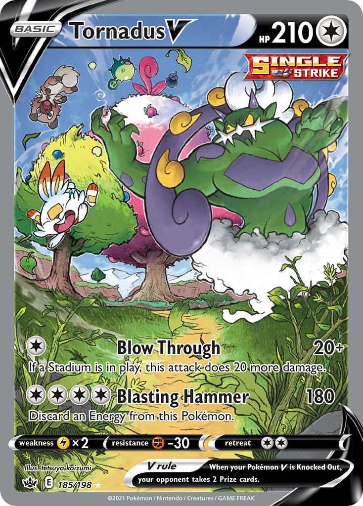 Tornadus V 185/198 Holo Ultra Rare V