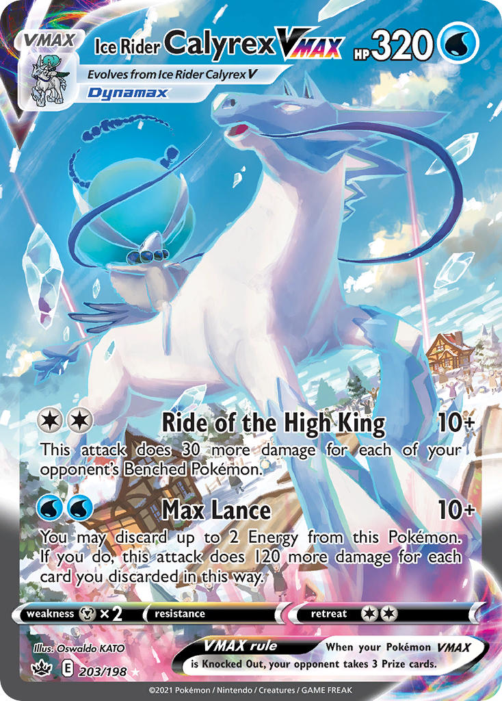 Ice Rider Calyrex VMAX 203/198 Secret Rare VMAX