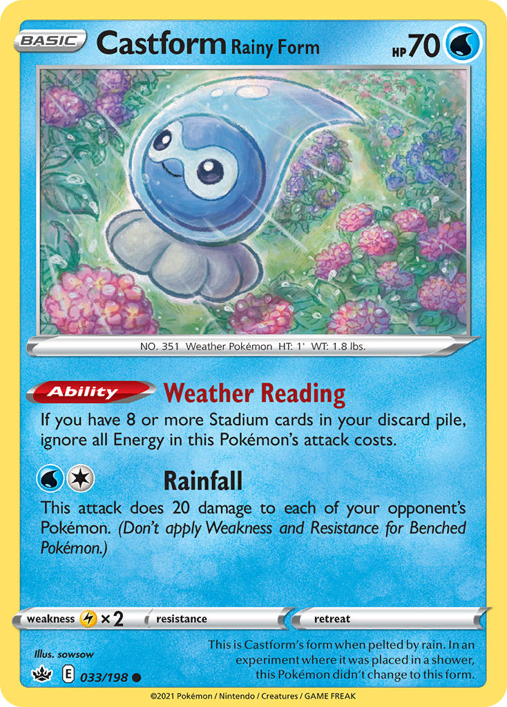 Castform Rainy Form 33/198 Reverse Common