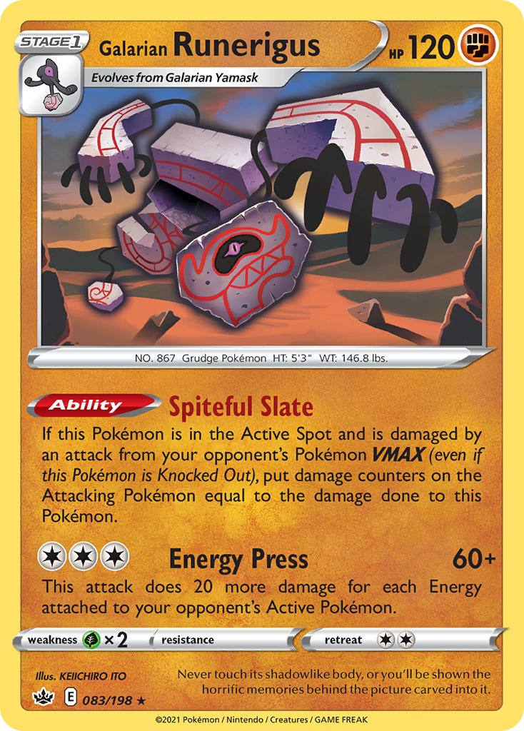 Galarian Runerigus 83/198 Holo Rare