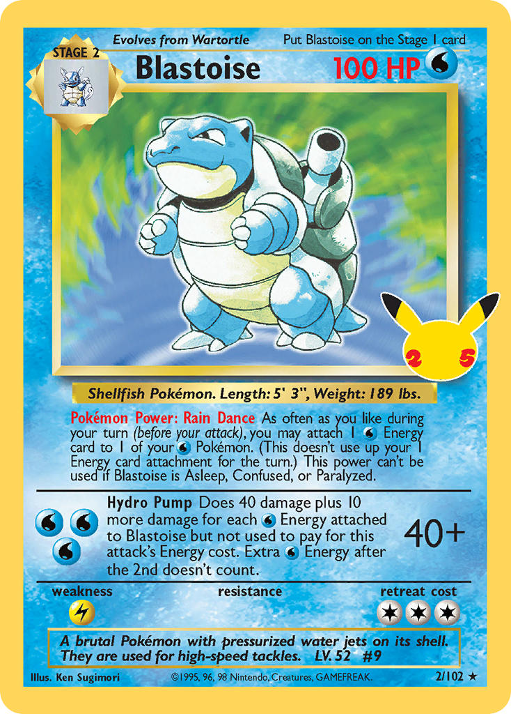 Blastoise 2/102 Holo Rare Classic - MissingNo.