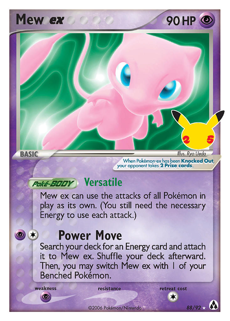 Mew ex 88/92 Holo Rare Classic ex - MissingNo.