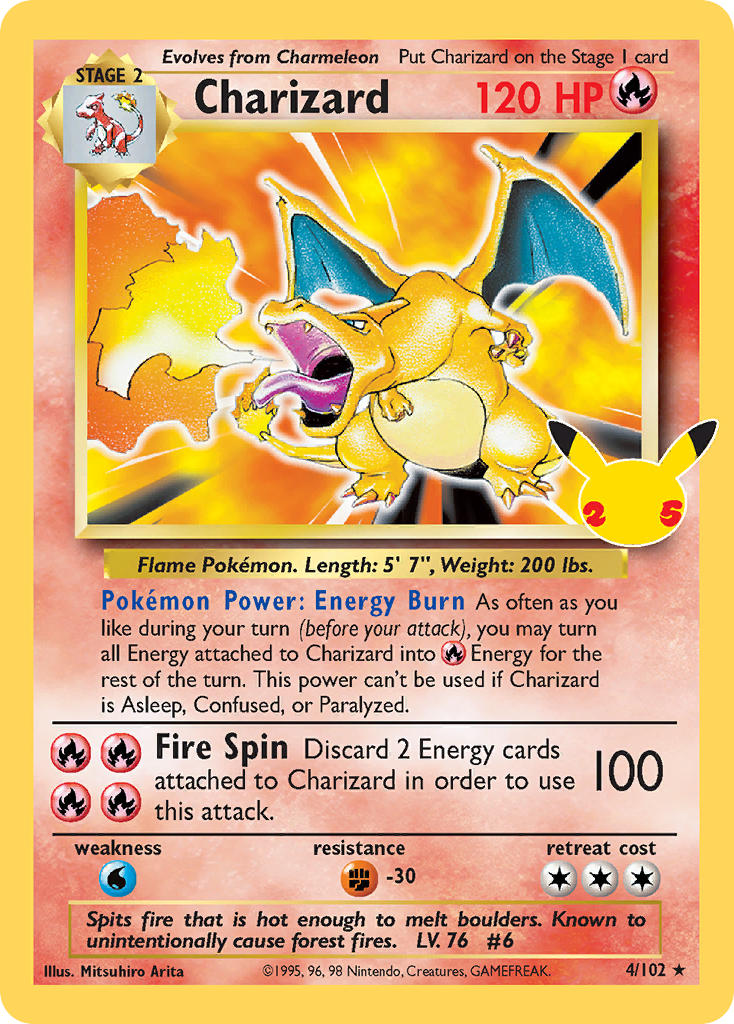 Charizard 4/102 Metal Celebration Ultra-Premium Collection Exclusive - MissingNo.