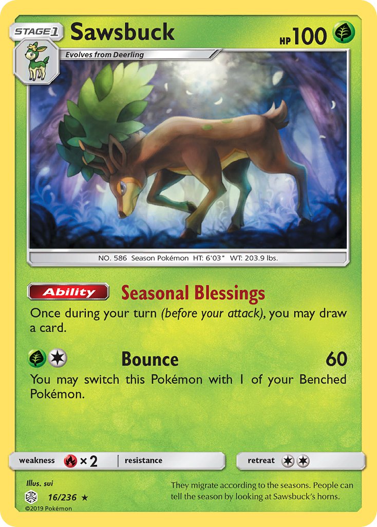 Sawsbuck 16/236 Reverse Rare - MissingNo.