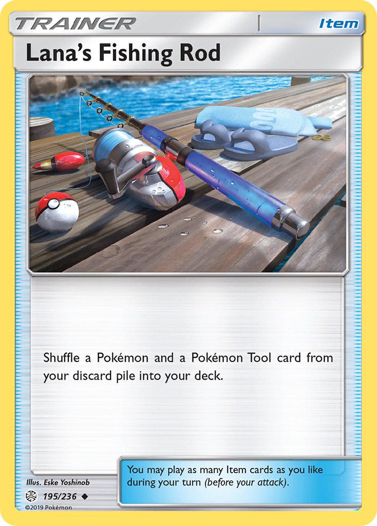 Lana's Fishing Rod 195/236 Reverse Uncommon - MissingNo.