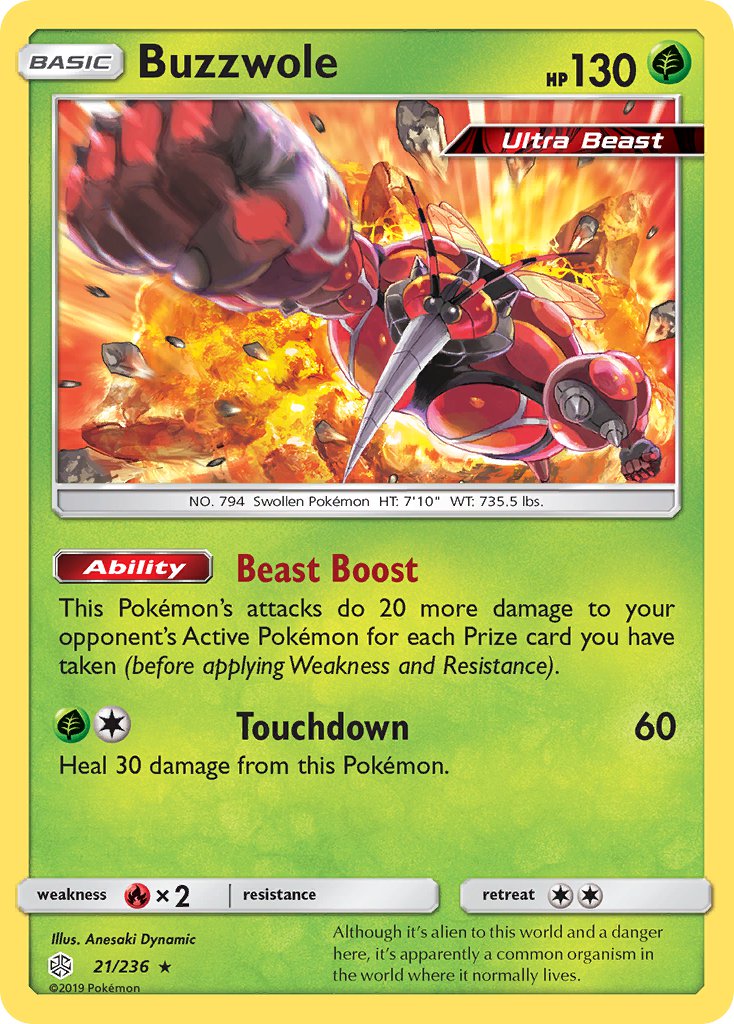 Buzzwole 21/236 Holo Rare - MissingNo.