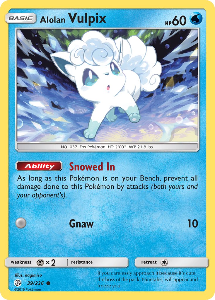 Alolan Vulpix 39/236 Common - MissingNo.