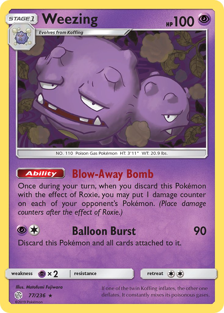 Weezing 77/236 Reverse Rare - MissingNo.