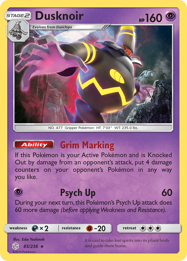Dusknoir 85/236 Reverse Rare - MissingNo.