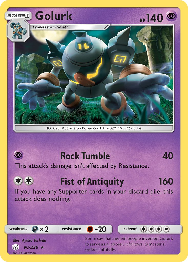 Golurk 90/236 Reverse Rare - MissingNo.
