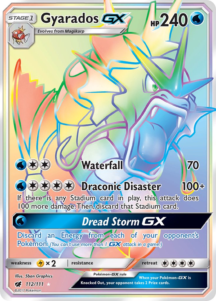 Gyarados GX 112/111 Rainbow Secret Rare GX - MissingNo.