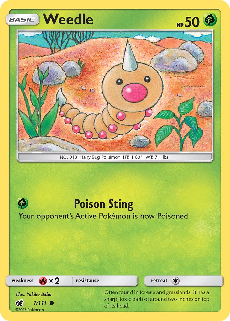 Weedle 1/111 Reverse Common - MissingNo.
