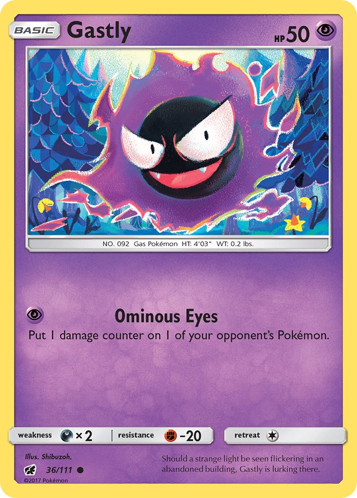 Gastly 36/111 Reverse Common - MissingNo.