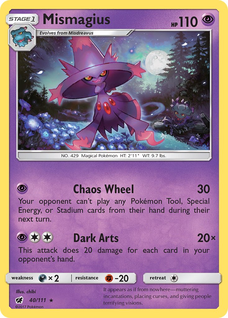 Mismagius 40/111 Reverse Rare - MissingNo.