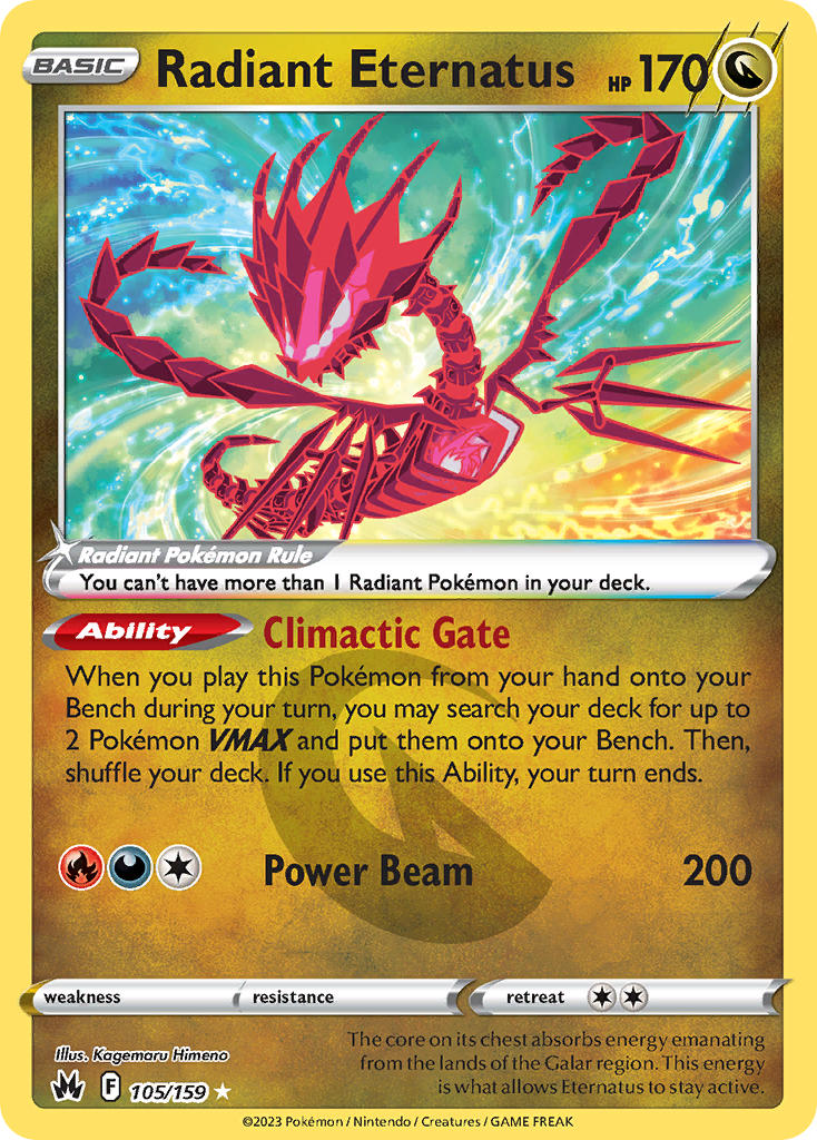 Radiant Eternatus 105/159 Holo Play! Pokémon Stamp Prize Pack Series 3 Exclusive