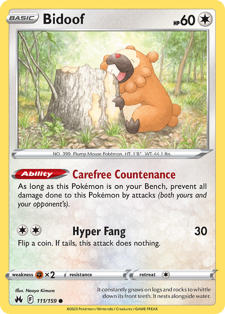 Bidoof 111/159 Reverse Common
