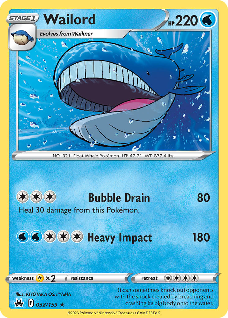 Wailord 32/159 Reverse Rare