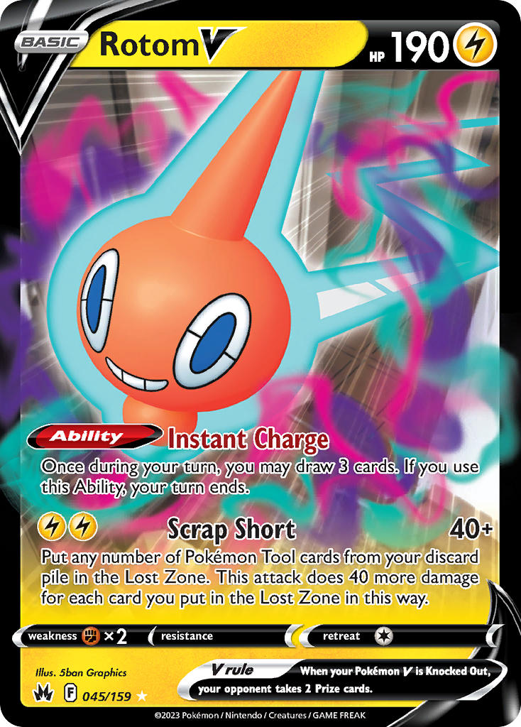 Rotom V 45/159 Holo Rare V