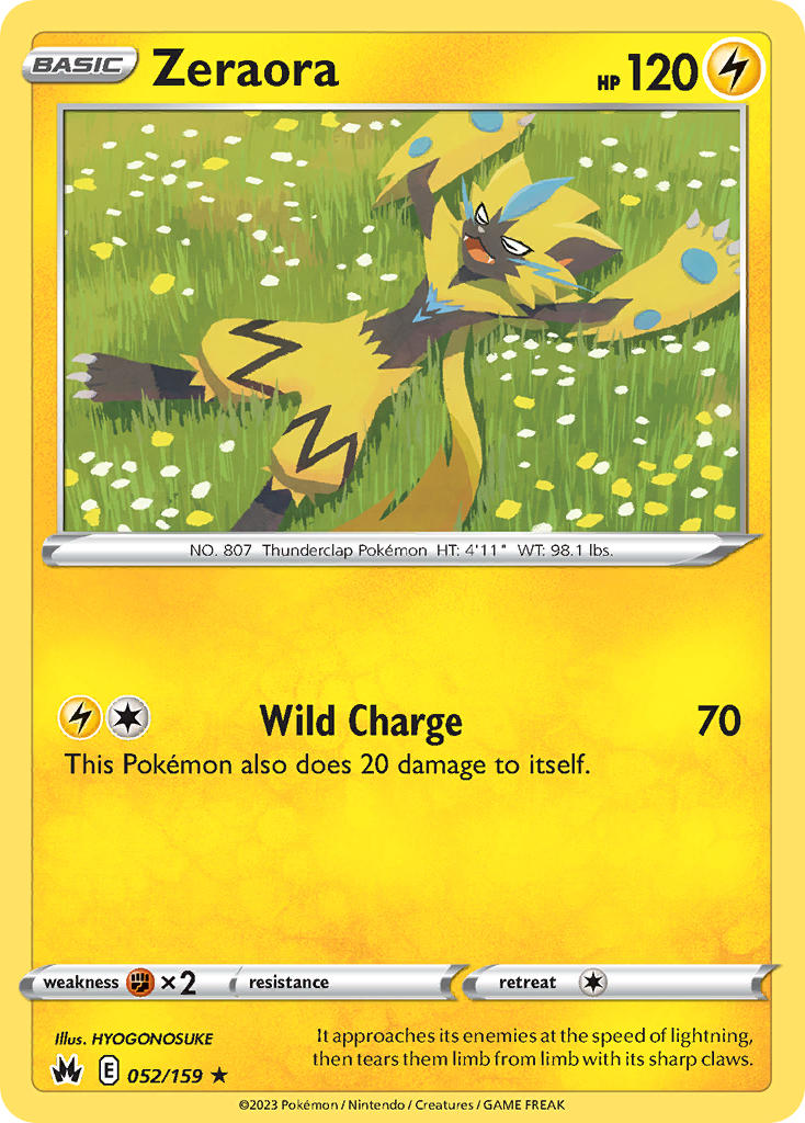Zeraora 52/159 Reverse Rare
