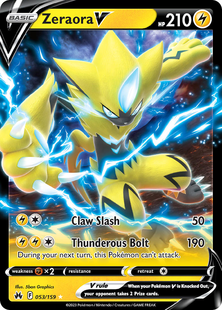 Zeraora V 53/159 Holo Rare V