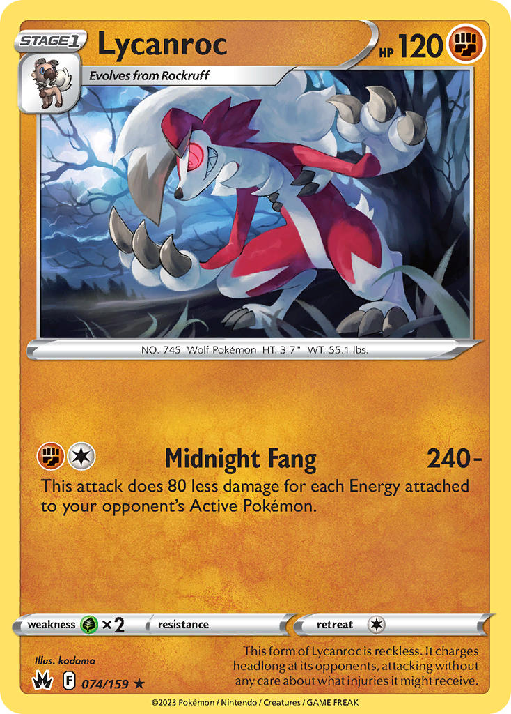 Lycanroc 74/159 Reverse Rare