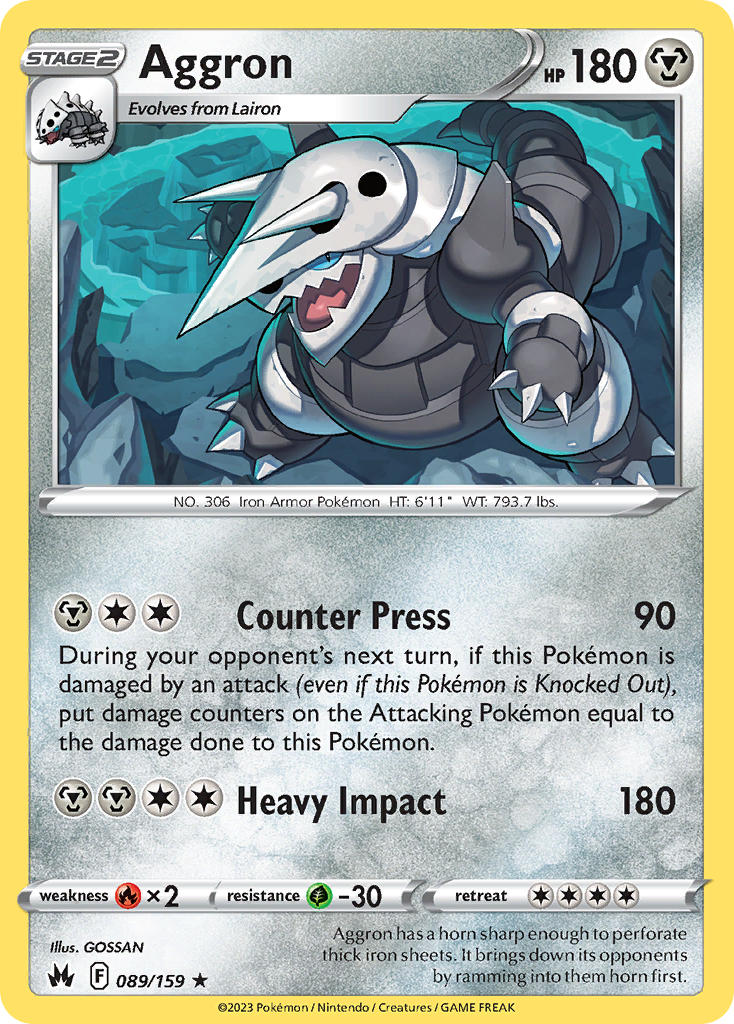 Aggron 89/159 Holo Rare