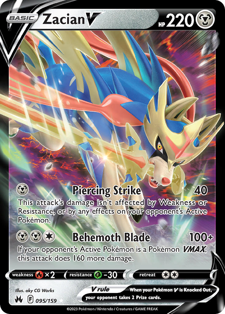 Zacian V 95/159 Jumbo Legendary Warriors Premium Collection Exclusive